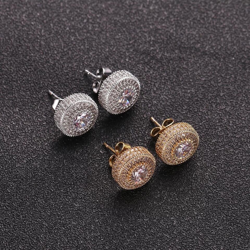 BOUCLES D’OREILLES ROUND FULL ICE EARRINGS