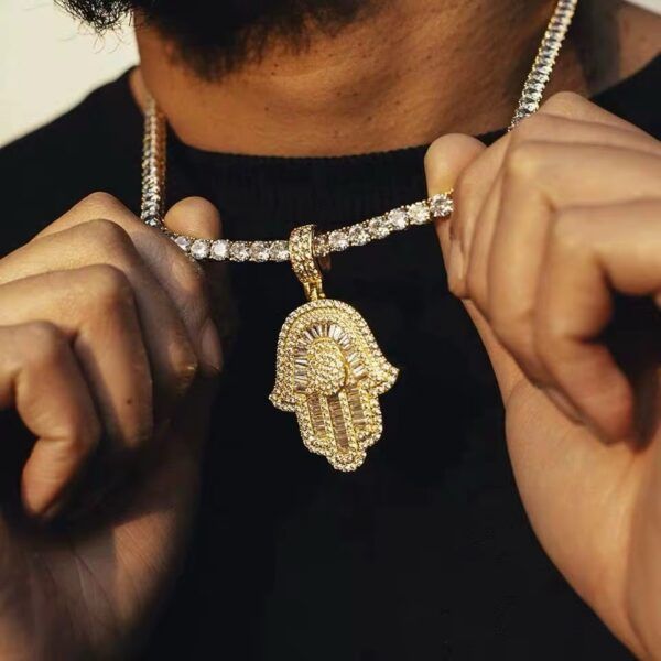 PENDENTIF MAIN DE FATMA ICE & CHAÎNE – Image 8