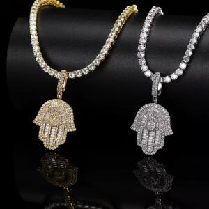 PENDENTIF MAIN DE FATMA ICE & CHAÎNE