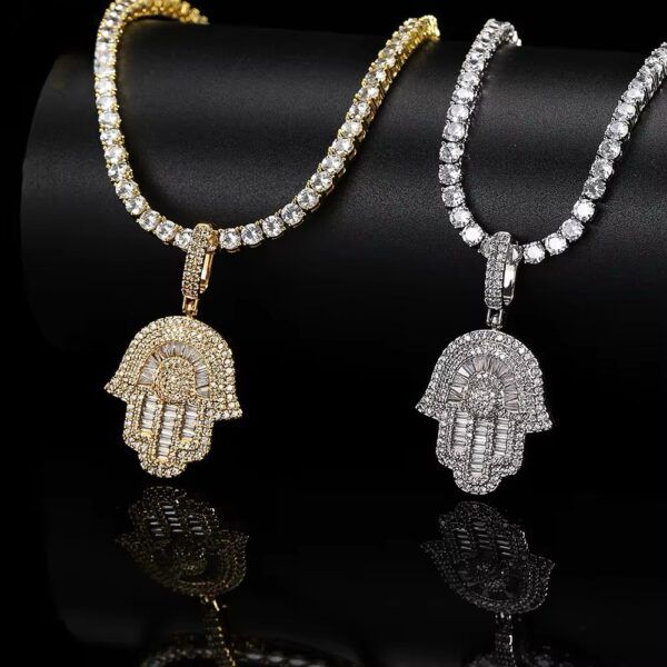 PENDENTIF MAIN DE FATMA ICE & CHAÎNE