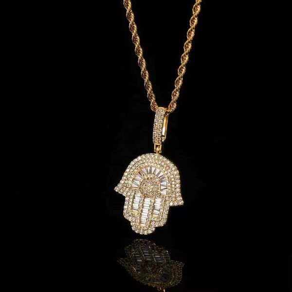 PENDENTIF MAIN DE FATMA ICE & CHAÎNE – Image 5