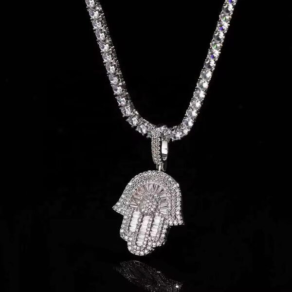 PENDENTIF MAIN DE FATMA ICE & CHAÎNE – Image 3
