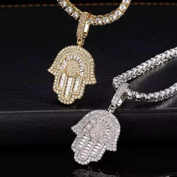 PENDENTIF MAIN DE FATMA ICE & CHAÎNE – Image 4