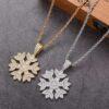 Pendentif flocon de neige snow ice chaine hip hop bijou diamant