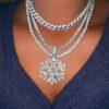 PENDENTIF SNOW CRISTAL ICE AVEC CHAÎNE – Image 5