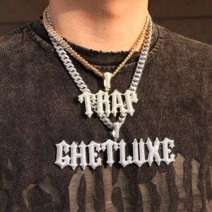 PENDENTIF TRAPSTAR KING ICE À PERSONNALISER + CHAÎNE