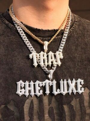PENDENTIF TRAPSTAR KING ICE À PERSONNALISER + CHAÎNE