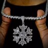 Pendentif bijou flocon de neige snow ice chaine hip hop ice