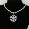 Pendentif bijou flocon de neige snow ice chaine hip hop ice