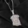 Pendentif jesus christ ice hip hop bijou ice diamant