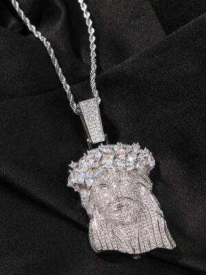 Pendentif jesus christ ice hip hop bijou ice diamant