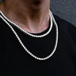 Collier chaine diamant tennis hip hop ice