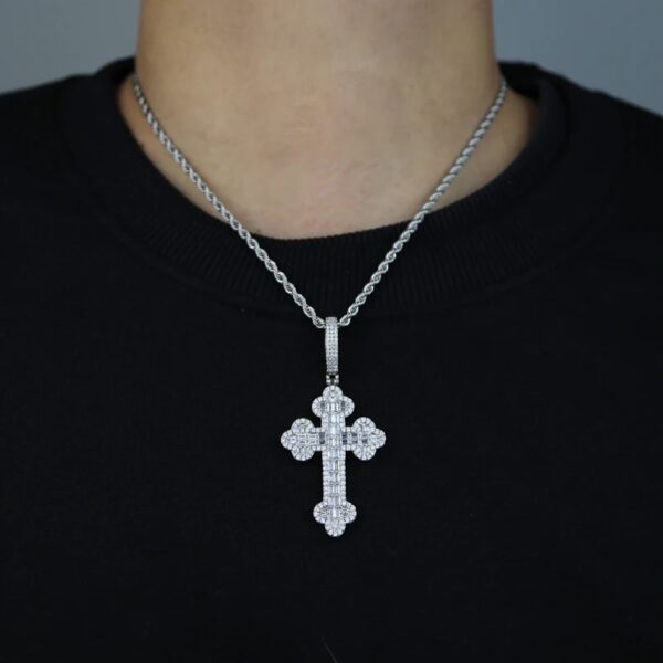 bijou pendentif en croix arrow christ jesus ice chaine hip hop