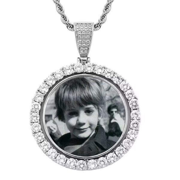 PENDENTIF ICE CIRCLE À PERSONNALISER AVEC PHOTO – Image 2