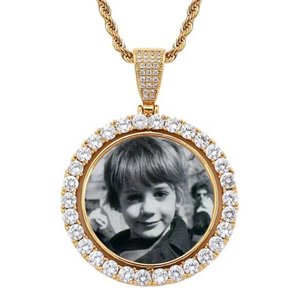 PENDENTIF ICE CIRCLE À PERSONNALISER AVEC PHOTO – Image 4