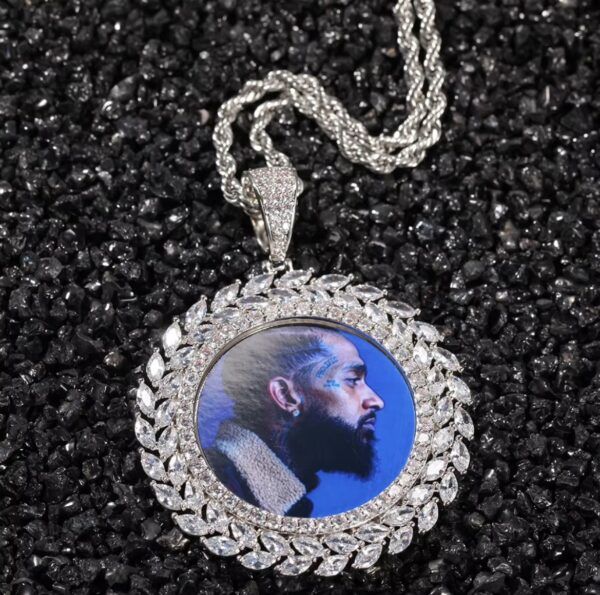 PENDENTIF ICE FLOWERS À PERSONNALISER AVEC PHOTO – Image 4