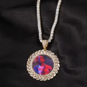 PENDENTIF ICE FLOWERS À PERSONNALISER AVEC PHOTO