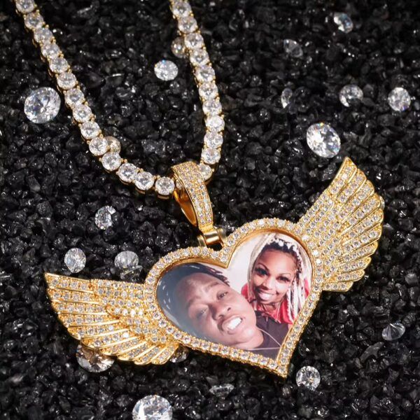 PENDENTIF LOVE WINGS À PERSONNALISER AVEC PHOTO – Image 4