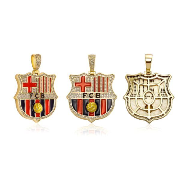 Pendentif FC Barcelone Ice Hip Hop Bijou urbain