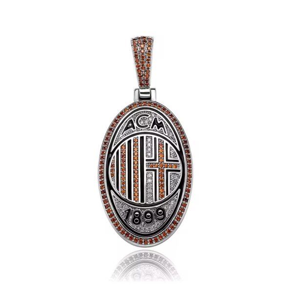 Pendentif AC Milan Ice Hip Hop Bijou urbain