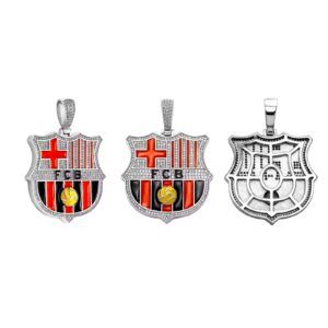 Pendentif FC Barcelone Ice Hip Hop Bijou urbain