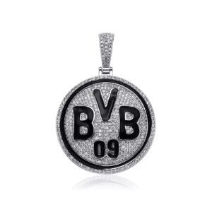 Pendentif BVB Borussia Dortmund Ice Hip Hop Bijou urbain