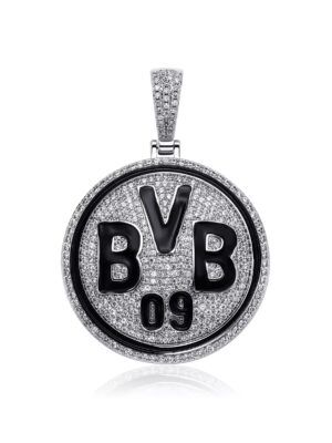 Pendentif BVB Borussia Dortmund Ice Hip Hop Bijou urbain