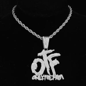 Pendentif OTF Ice inspiré de Lil Durk avec chaîne – Bijou Hip Hop Bling