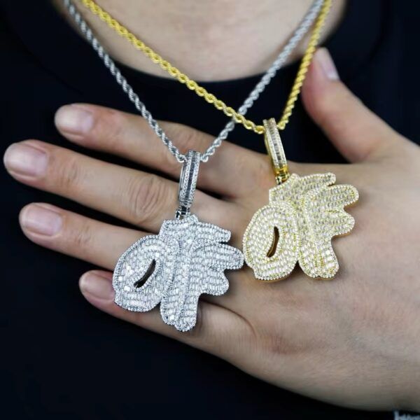 Pendentif OTF Ice – Inspiré de King Von & Lil Durk – Bijou Hip Hop avec chaîne – Image 4
