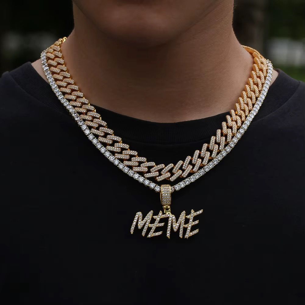 PENDENTIF LIL FAMOUS ICE  À PERSONNALISER + CHAÎNE
